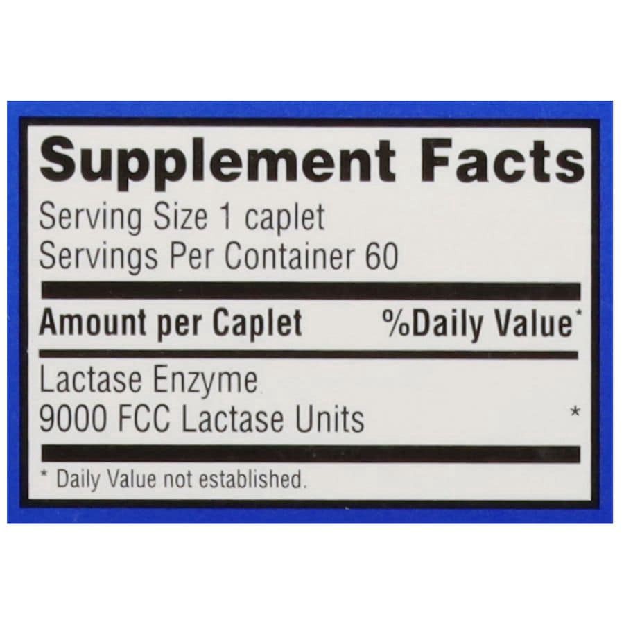 slide 5 of 5, Walgreens Fast-Acting Lactase Enzyme Lactose Relief Caplets, 60 ct