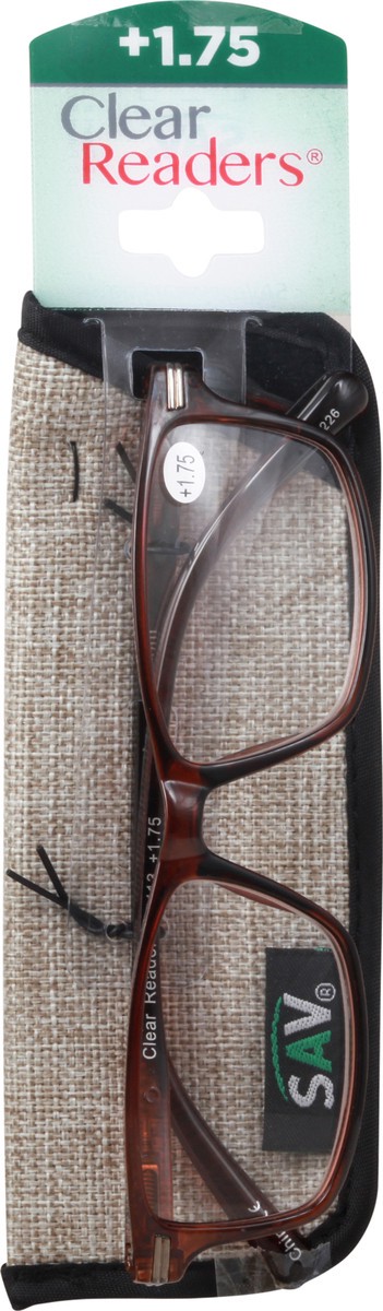 slide 9 of 9, Clear Readers +1.75 Eyeglasses 1 ea Card, 1 ct