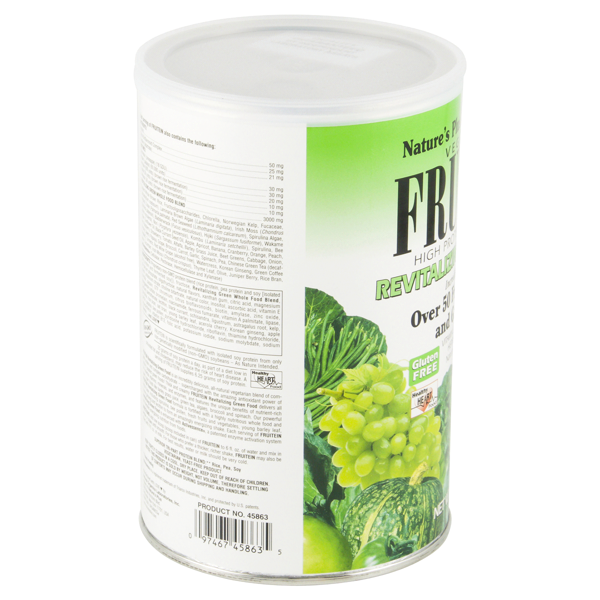 slide 3 of 4, Nature's Plus Vegetarian Fruitein High Protein Green Energy Shake, 1.3 lb