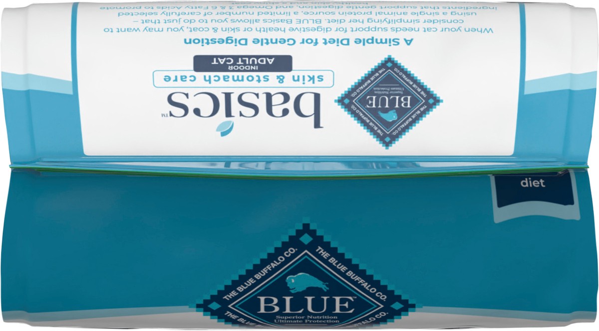 slide 9 of 9, Blue Buffalo Blue Basics Adult Grain-Free Fish and Potato Recipe Dry Cat Food, 5 lb
