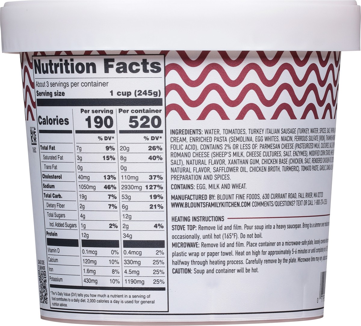 slide 7 of 13, Blount's Family Kitchen Lasagna Soup with Turkey Sausage, 24 oz, 24 oz