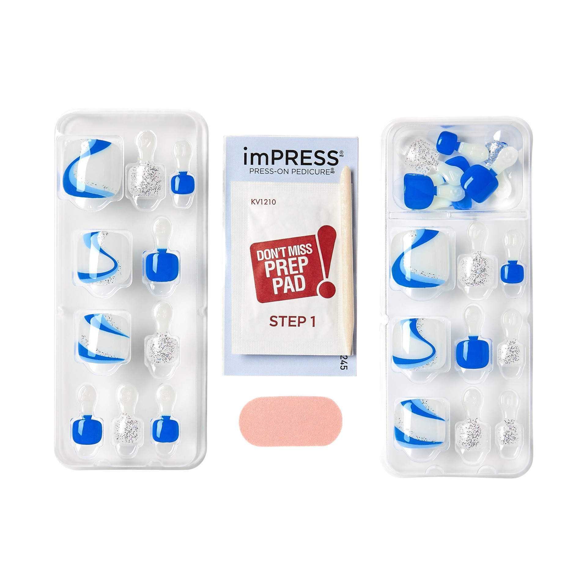 slide 4 of 5, imPRESS KS imPRESS Toenails - Skydiver, 1 ct