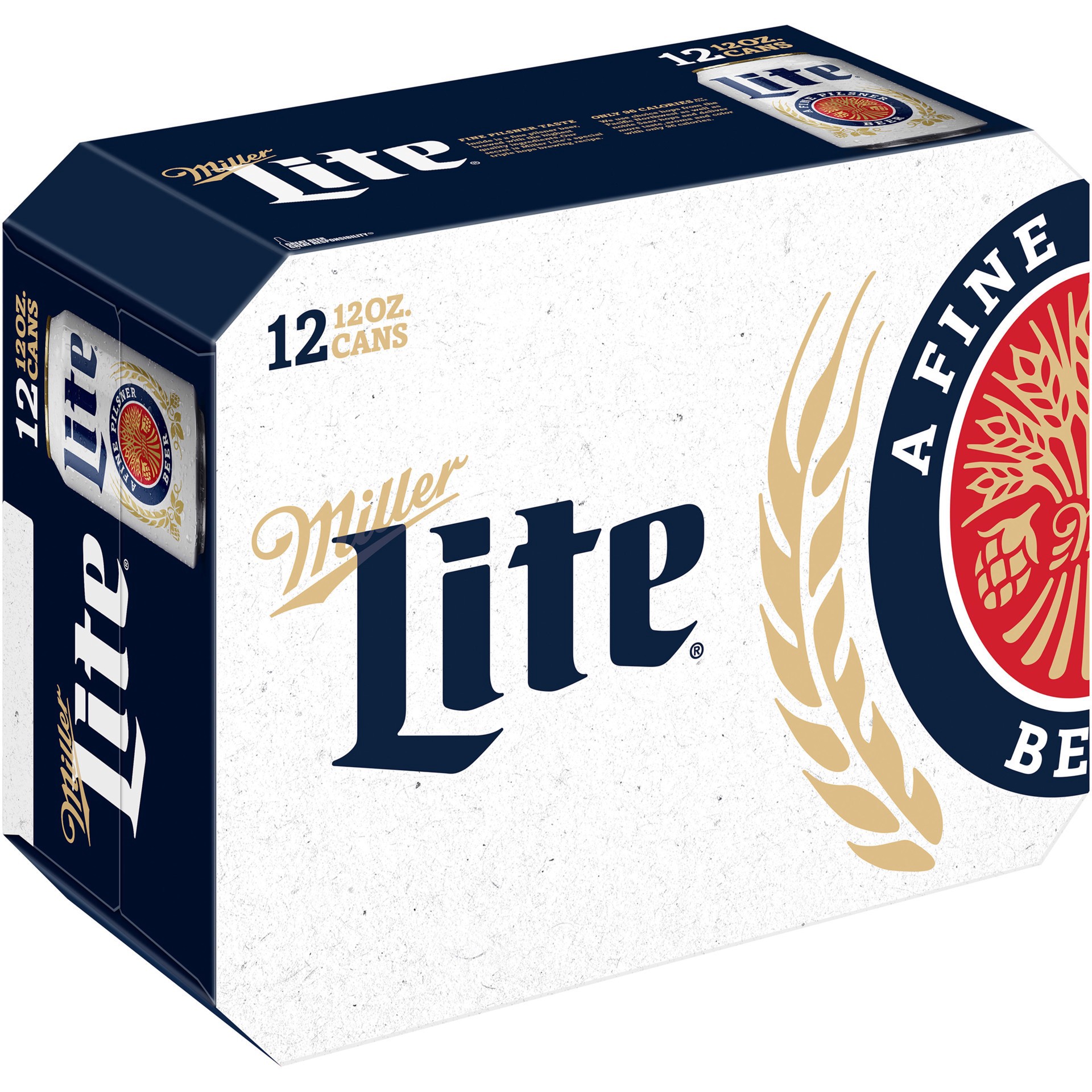 slide 4 of 5, Miller Lite Beer - 12pk/12 fl oz Cans, 12pk;12 fl oz