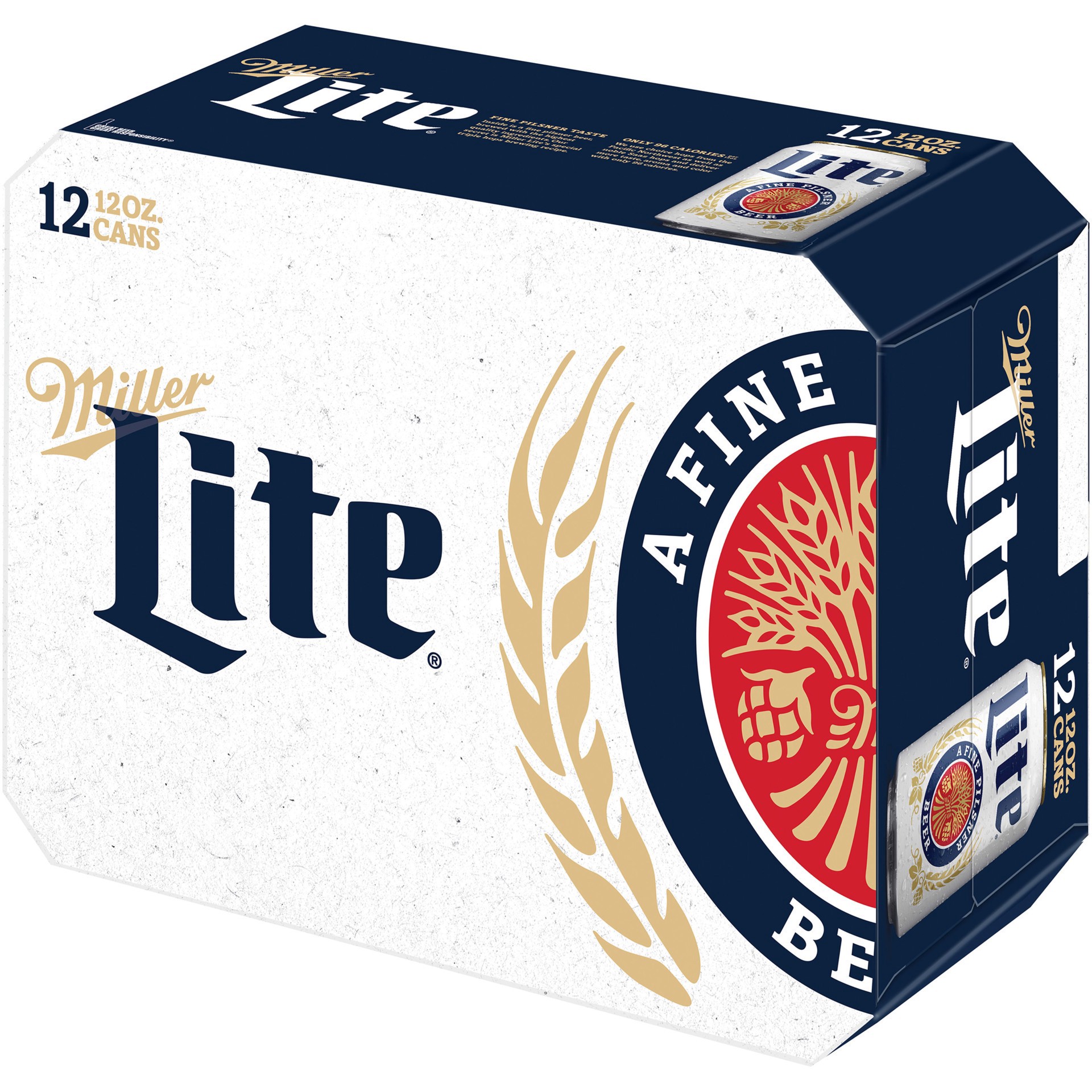 slide 3 of 5, Miller Lite Beer - 12pk/12 fl oz Cans, 12pk;12 fl oz