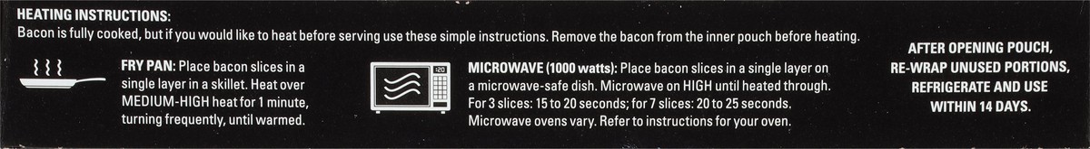 slide 7 of 9, Boar's Head Thick Fully Cooked Bacon, 2.29 oz