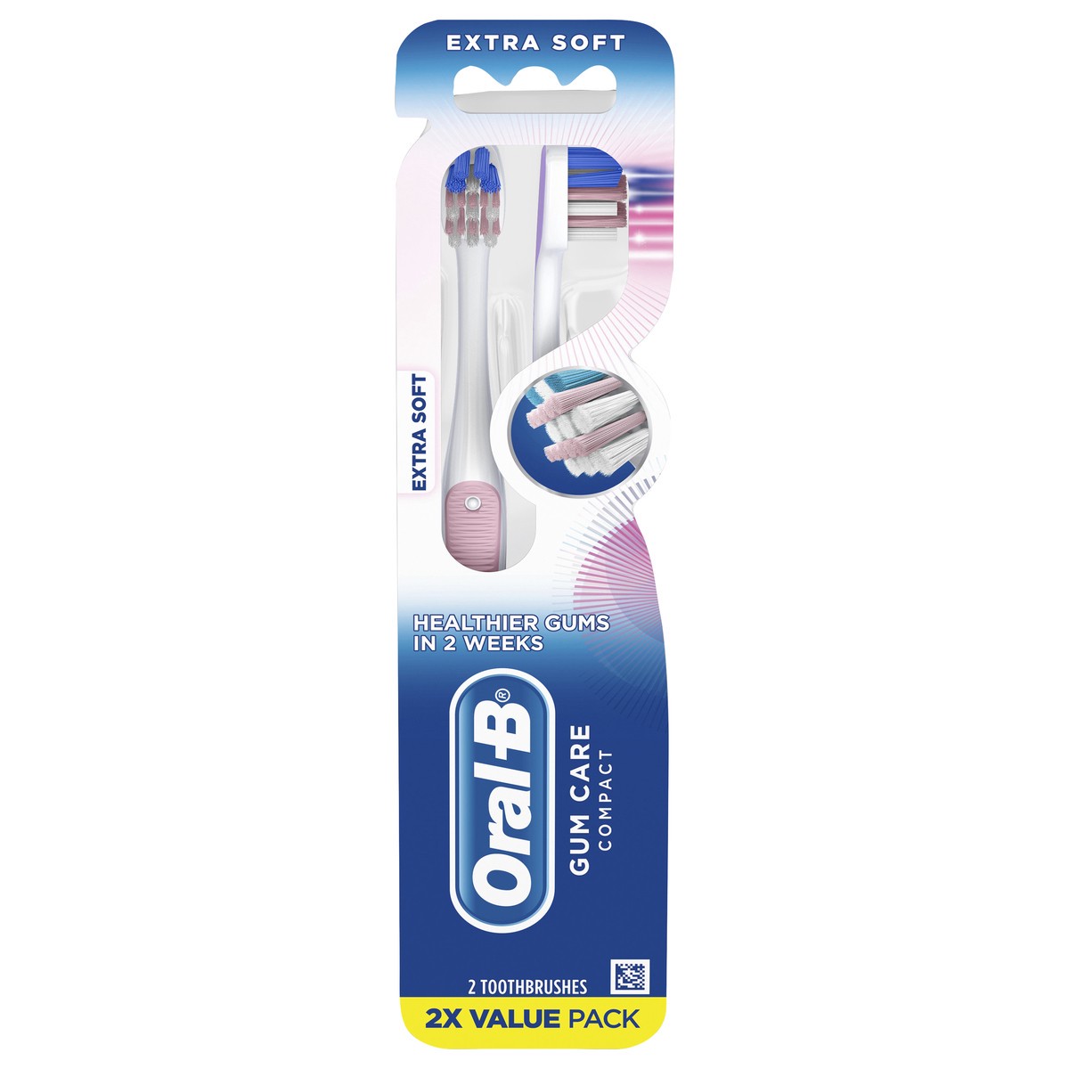 slide 1 of 3, Oral-B Gum Care Sensitive Toothbrushes, Extra Soft, 2 Count, 2 ct