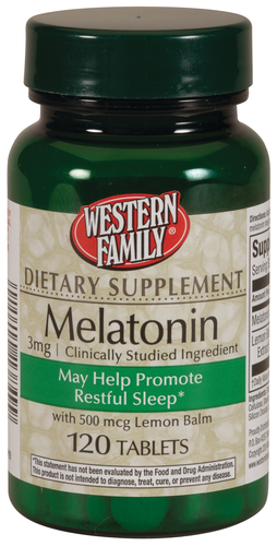 slide 1 of 1, Western Family Herb Melatonin With Lemon Bal, 120 ct