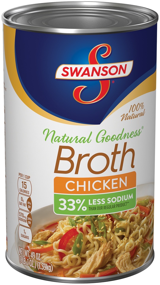 slide 1 of 4, Swanson Natural Goodness Chicken Broth, 49 fl oz