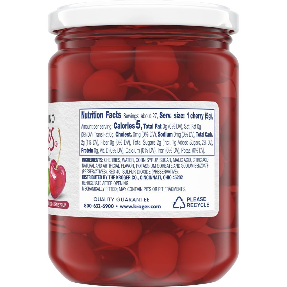 slide 2 of 4, Kroger Maraschino Cherries With Stems, 10 oz