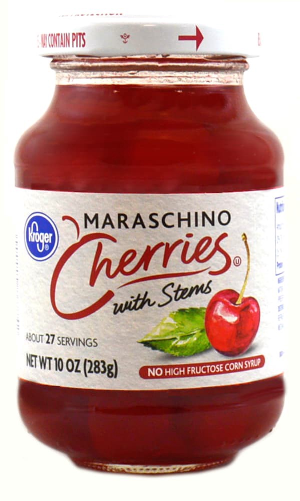 slide 1 of 4, Kroger Maraschino Cherries With Stems, 10 oz