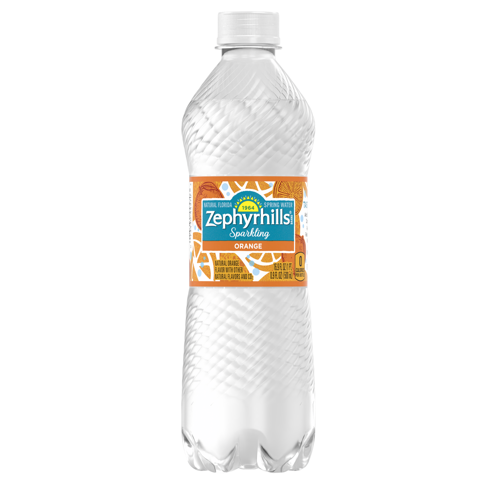 slide 1 of 4, Zephyrhills Sparkling Water, Orange- 16.9 fl oz, 8 ct