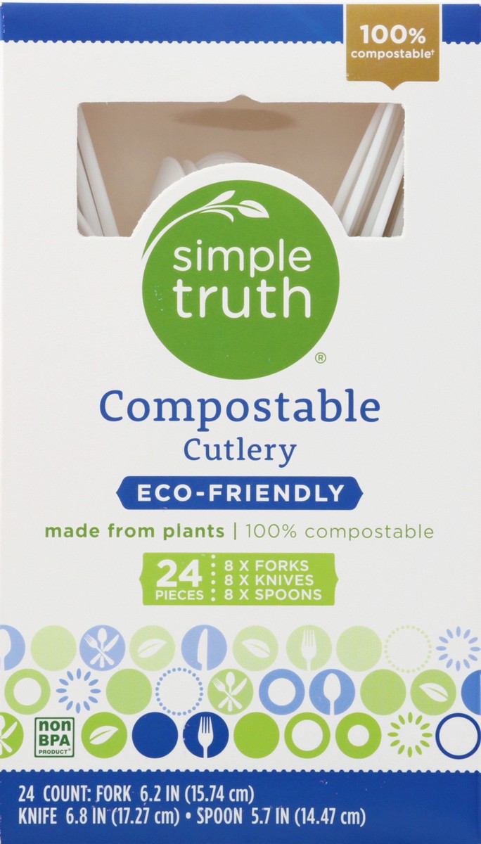 slide 2 of 9, Simple Truth Organic Cutlery 24 ea, 24 ct