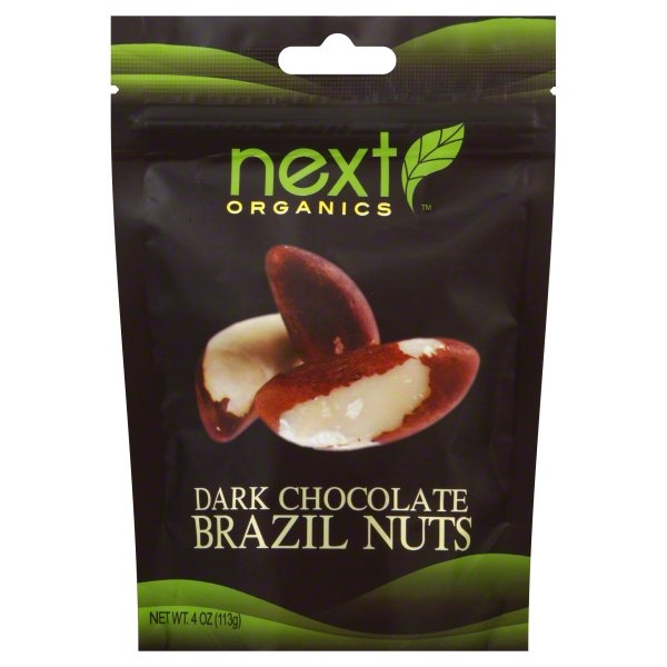 slide 1 of 4, Next Organics Chocolate Dark Brazil Nuts Organic, 4 oz