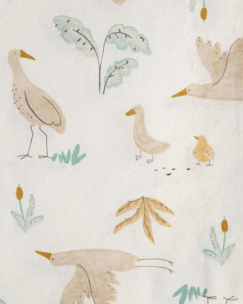 slide 5 of 5, Carter's Baby 4-Pack Stork Print Receiving Blankets Yellow OSZ, 1 ct