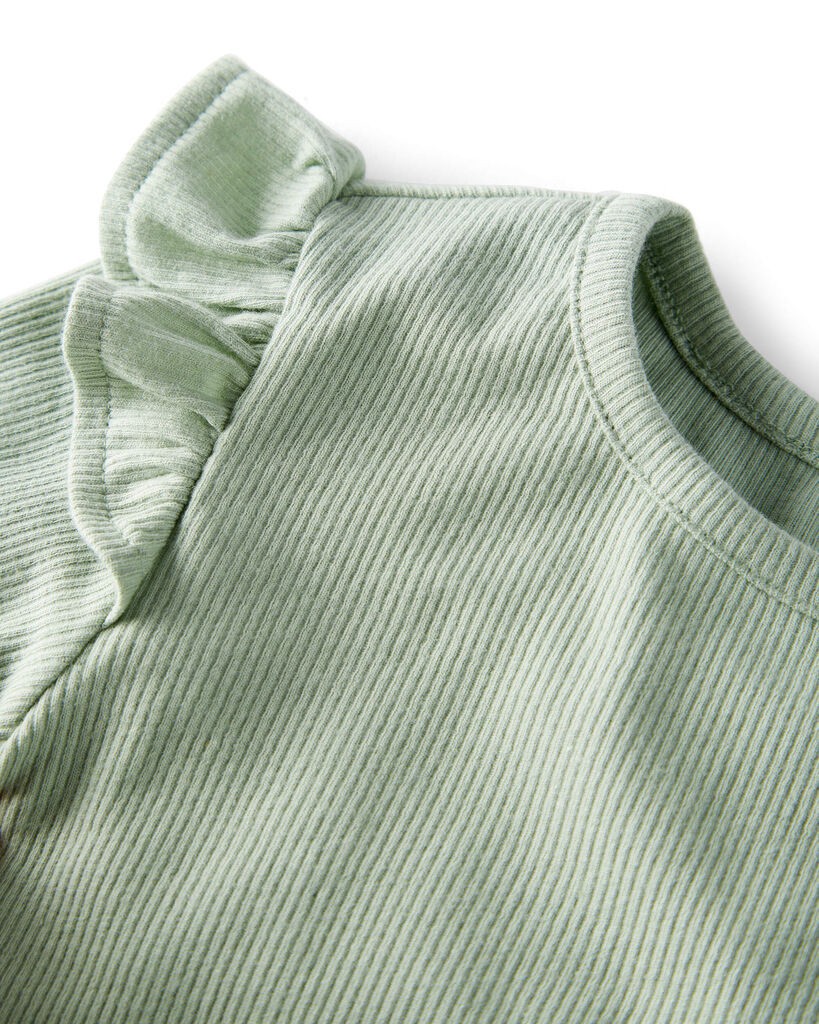 slide 2 of 5, Littleplanet Toddler 3-Pack Organic Cotton Ribbed Tees Perfect Pink, Sweet Cream, Moss Green 5T, 1 ct