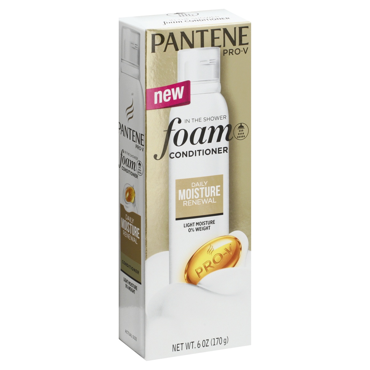 slide 1 of 1, Pantene Pro-V Pro-v Daily Moisture Renewal Foam Conditioner, 6 oz