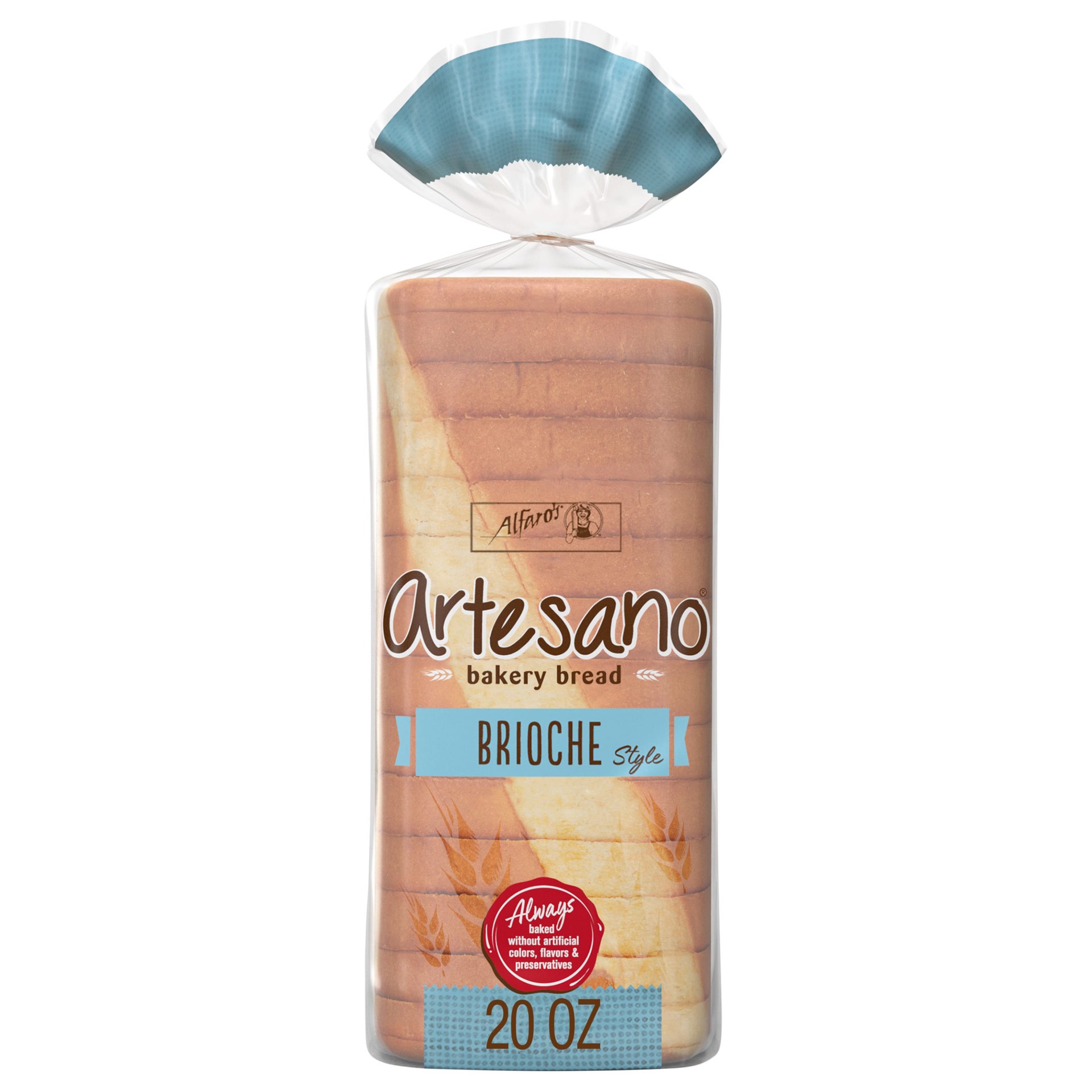 slide 1 of 5, Alfaro's Artesano Brioche Bakery Bread, 20 oz, Brioche Bread, Bag, 20 oz