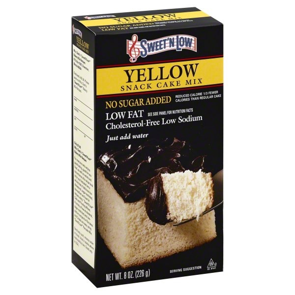 slide 1 of 1, Sweet'N Low Cake Mix Snack Yellow, 8 oz