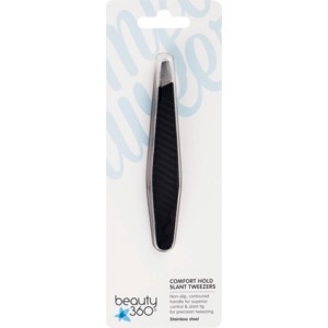 slide 1 of 1, Beauty 360 Comfort Hold Slant Tweezers, 1 ct