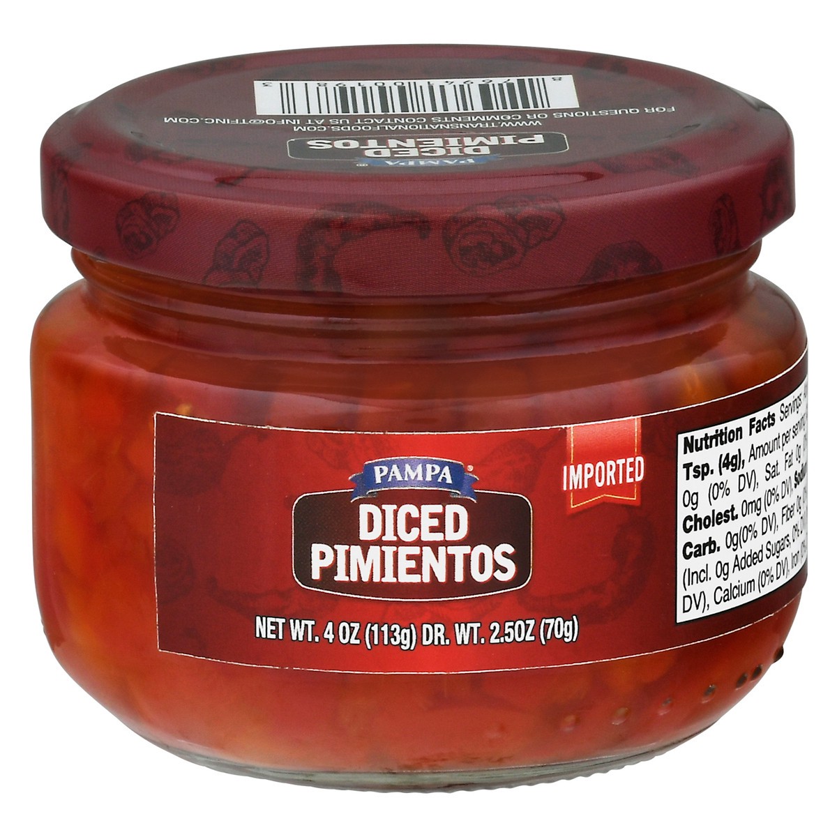 slide 4 of 14, Pampa Diced Pimentos, 4 oz