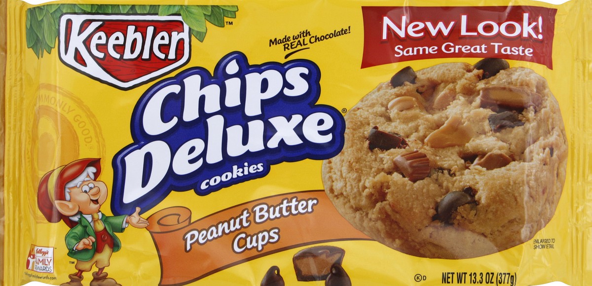 slide 5 of 6, Keebler Chips Deluxe Peanut Butter Cups Cookies, 13.3 oz