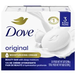 Dove Beauty Bar Beauty Bar Soap Original, 3.17 Oz