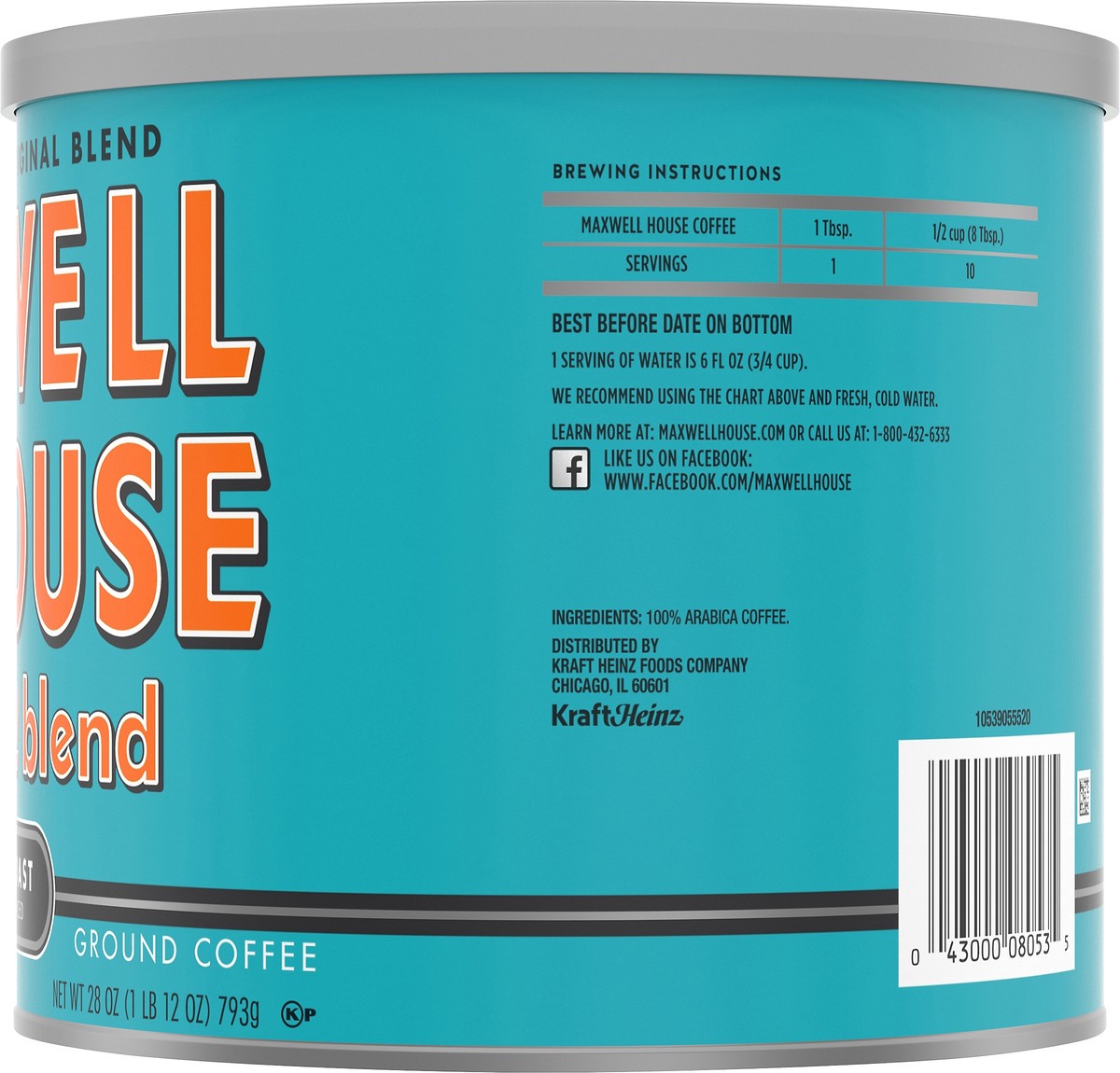 slide 3 of 12, Maxwell House 1892 Blend Medium Roast Ground Coffee - 28 oz, 28 oz