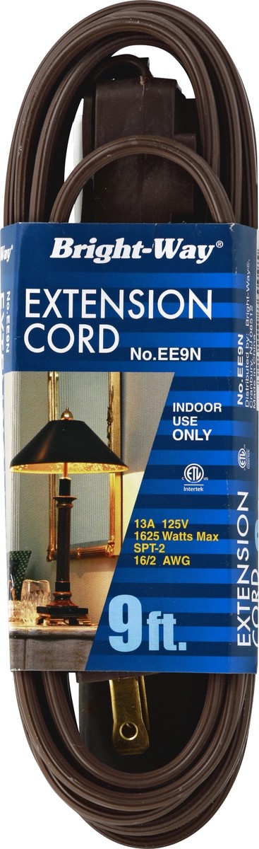 slide 2 of 2, Bright-Way Extension Cord, 9 Foot, 1 ct