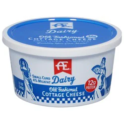 AE Dairy Old Fashioned 4% Milkfat Small Curd Cottage Cheese 12 oz