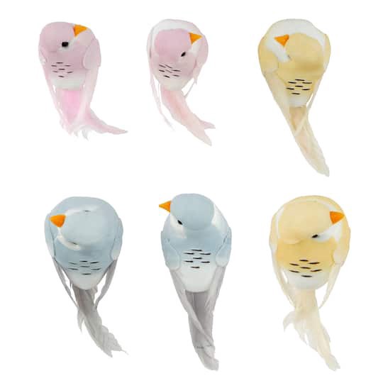 slide 1 of 3, Yellow, Pink & Blue Bird, 6ct. By Ashland, 6 ct