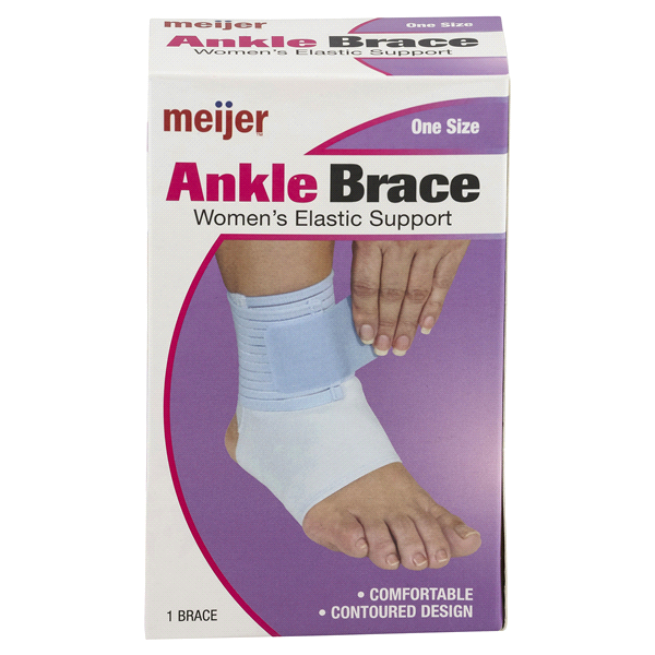 slide 1 of 1, Meijer Women's Ankle Brace, One Size, 1 ct