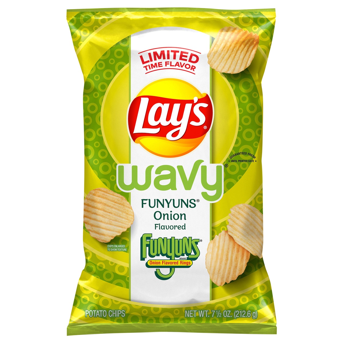 Lay’s Wavy Potato Chips Funyuns Onion Flavored 7 1/2 Oz 7.5 oz Shipt