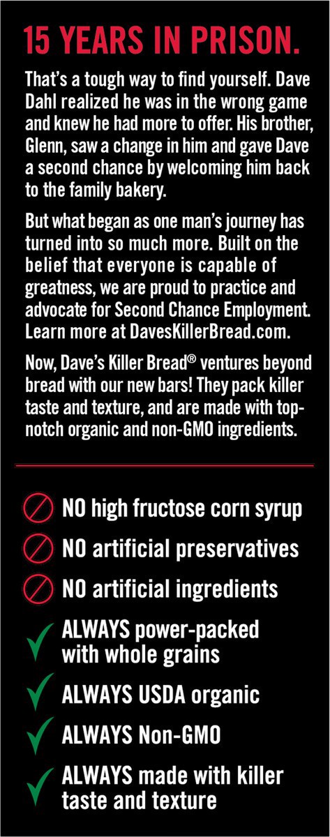 slide 4 of 9, Dave's Killer Bread Snack Bars, Organic, Cocoa Brownie Blitz, 4 ct