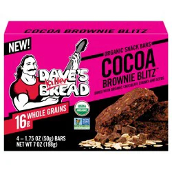 Dave's Killer Bread Snack Bars, Organic, Cocoa Brownie Blitz