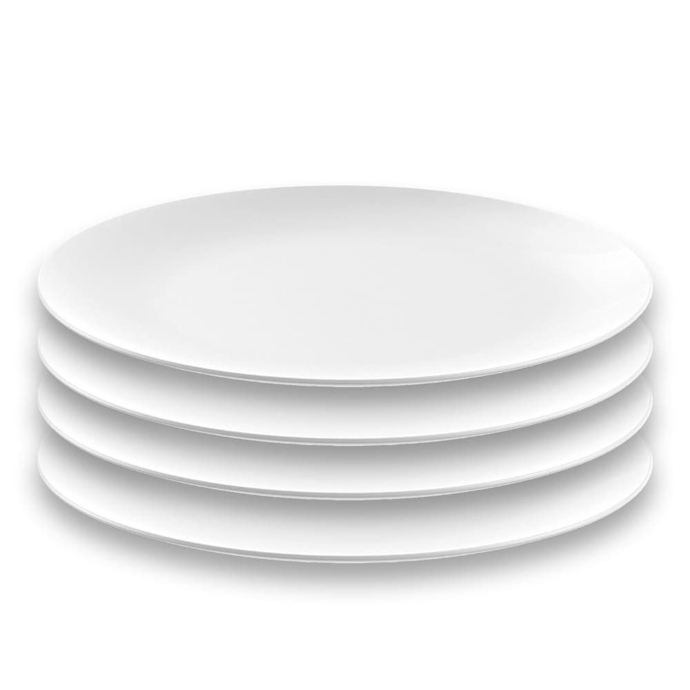 slide 1 of 1, EDL 10 Inch PP Dinner Plate - White, 4 ct