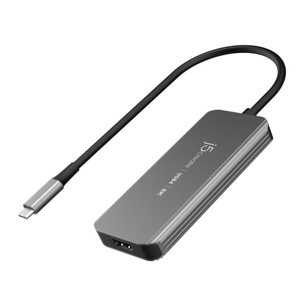 slide 3 of 5, j5create 8K USB4 5-in-1 Travel Hub, 7/16""H x 4-5/8""W x 1-13/16""D, Space Gray, JCH453, 1 ct