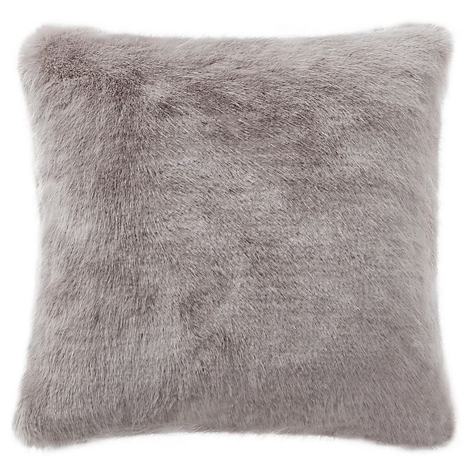 slide 1 of 1, Waterford Florence Faux Fur Throw Pillow - Taupe, 1 ct