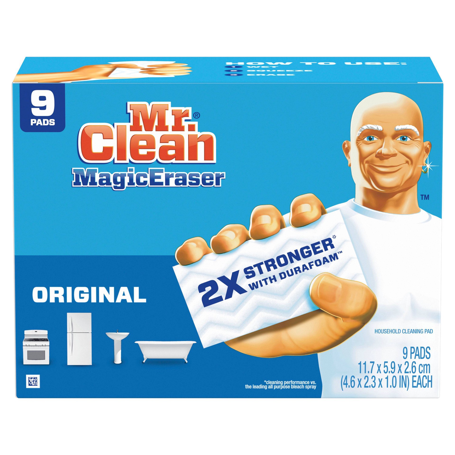 slide 1 of 6, Mr. Clean Magic Eraser Original Cleaning Pads with Durafoam, 9 ct