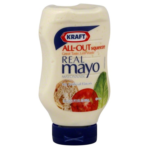 slide 1 of 1, Kraft Mayonnaise, Real Mayo, 18 fl oz