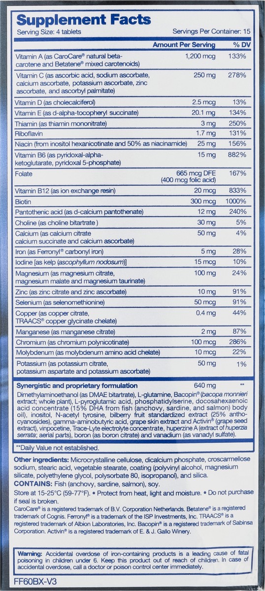 slide 3 of 9, Focus Factor Supplement Brain Health, 60 ct