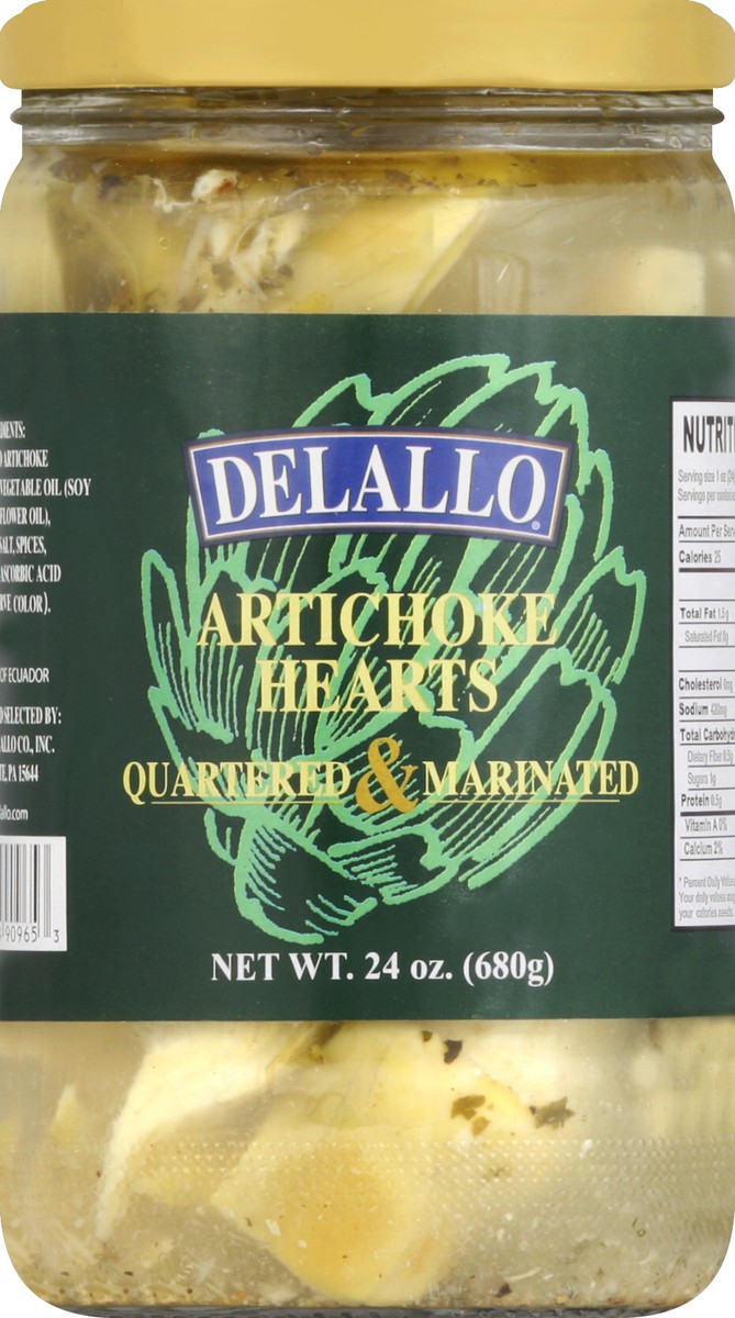 slide 1 of 2, DeLallo Artichoke Hearts 24 oz, 24 oz
