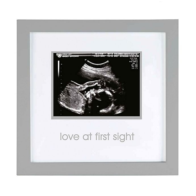 slide 1 of 1, Pearhead Love at First Sight'' Sonogram Picture Frame - Grey'', 3 in x 4 in