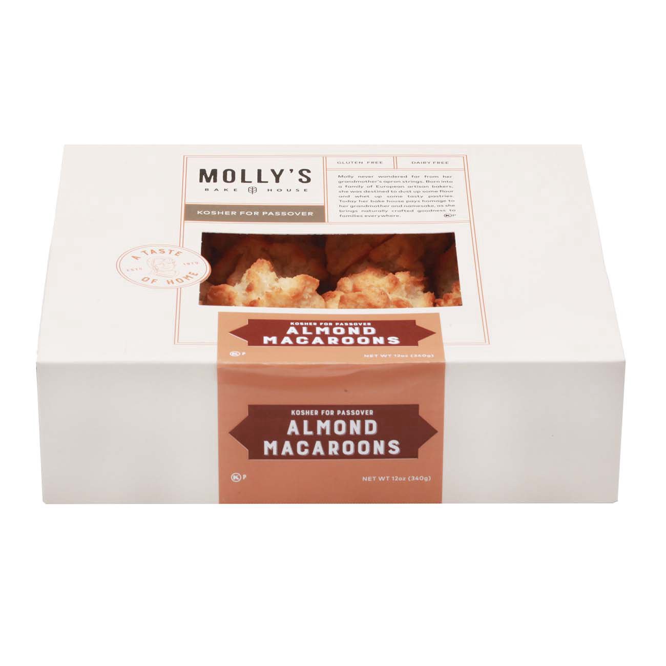 slide 1 of 1, Molly's Bake House Kosher for Passover Almond Macaroons, 12 oz