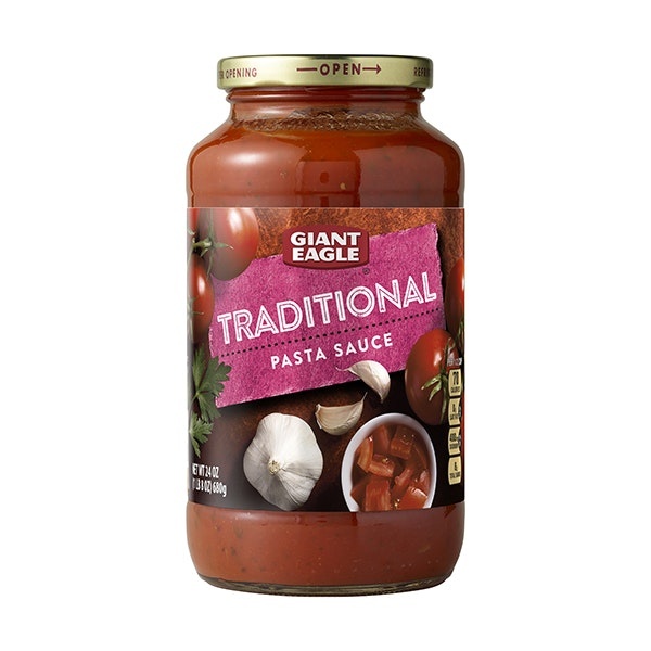 slide 1 of 1, Giant Eagle Traditional Pasta Sauce, 24 oz