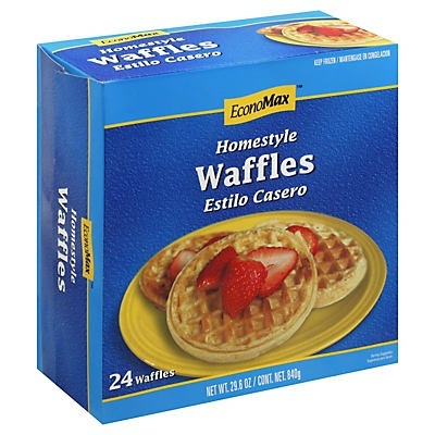 slide 1 of 1, EconoMax Homestyle Waffles, 24 ct
