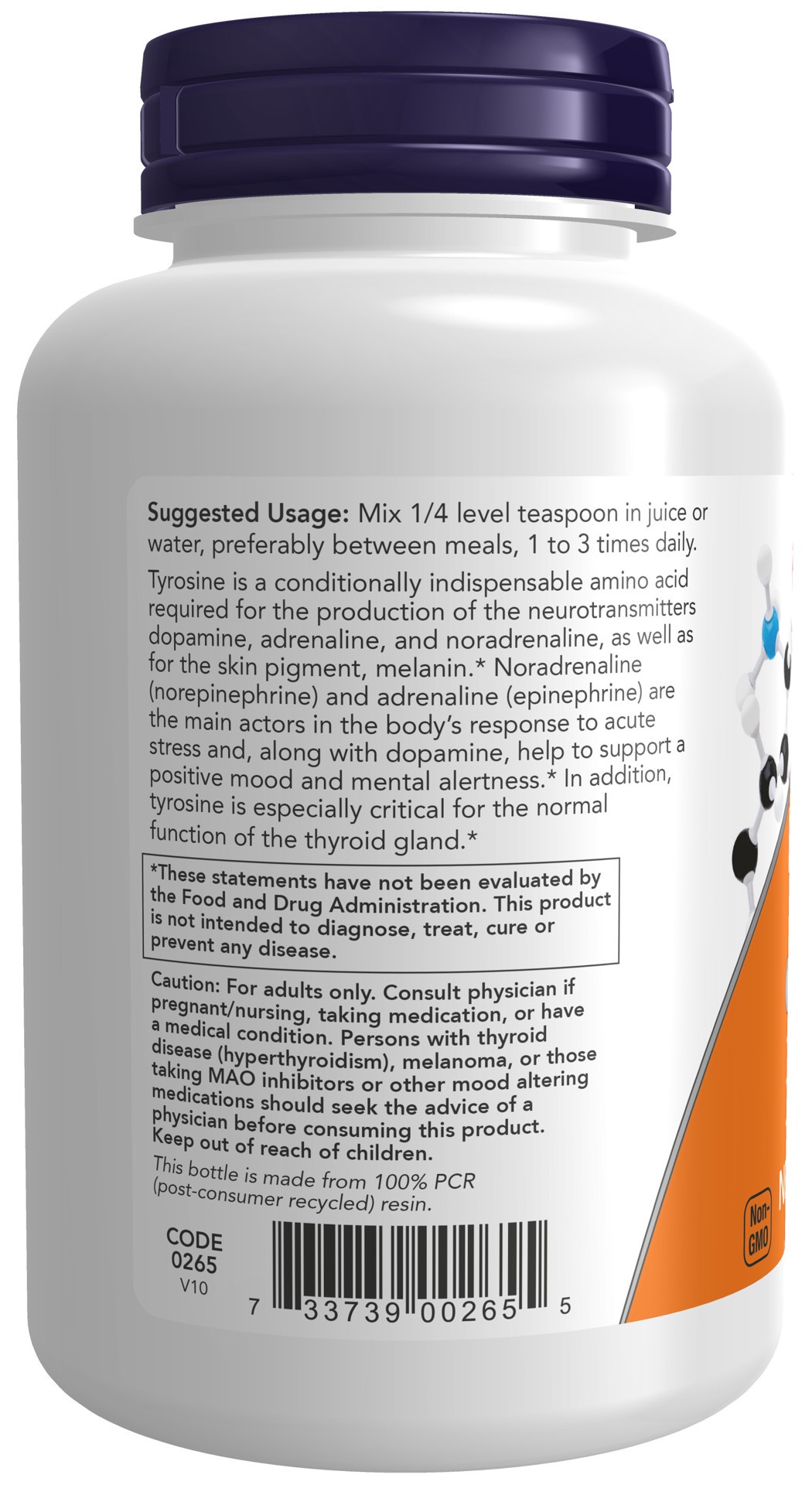 slide 3 of 4, NOW L-Tyrosine - 4 oz. Powder, 4 oz