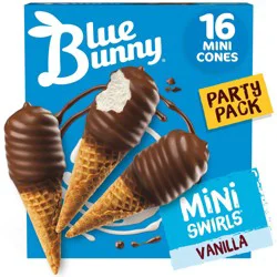 Blue Bunny Mini Swirls Vanilla Cones