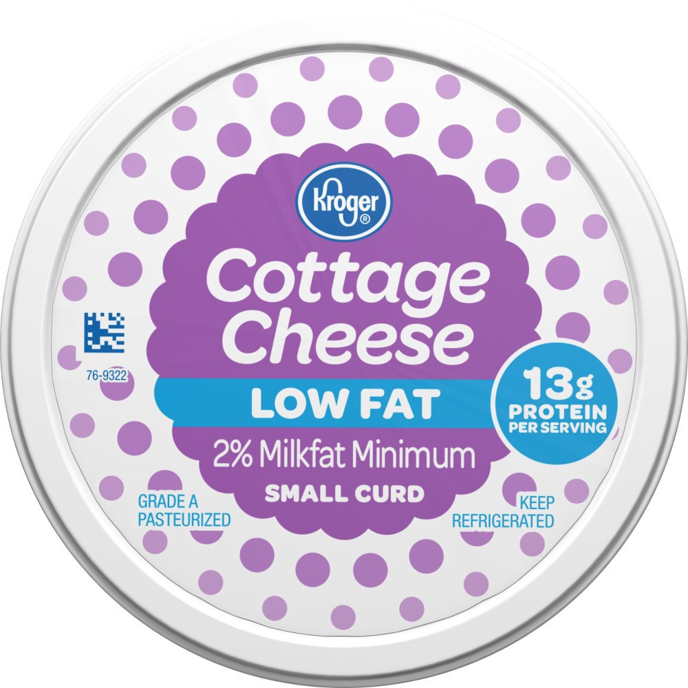 slide 4 of 5, Kroger Low Fat 2% Milkfat Minimum Small Curd Cottage Cheese, 24 oz