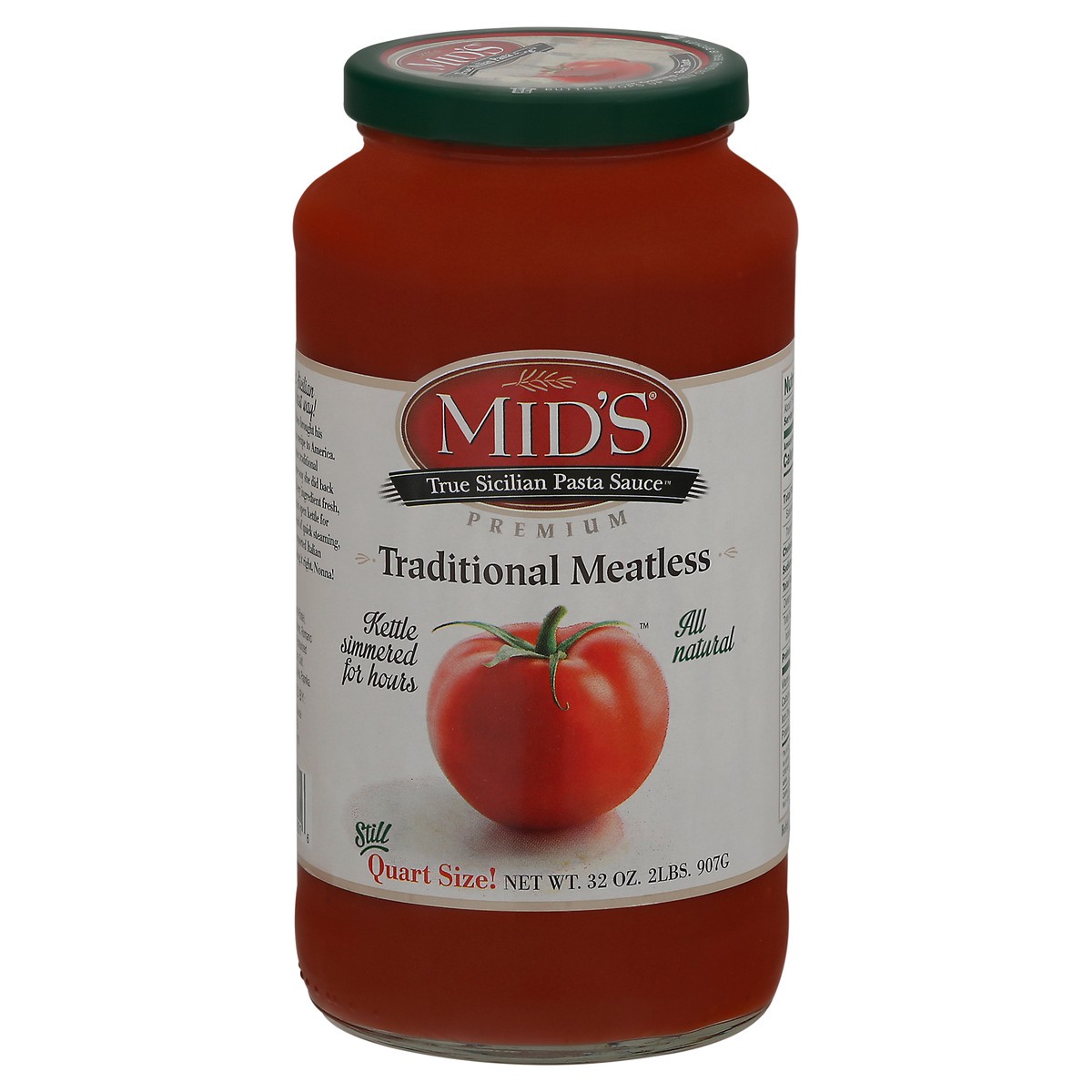 slide 7 of 13, Mid's Premium Traditional Meatless Pasta Sauce 32 oz Jar, 32 oz