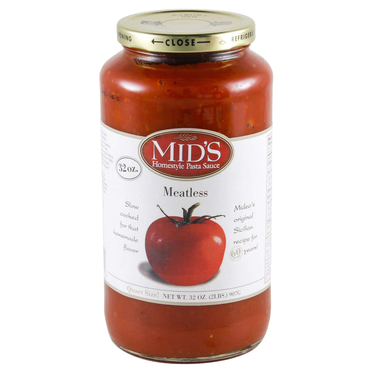 slide 1 of 4, Mid's Pasta Sauce Traditional Meatless, 32 oz